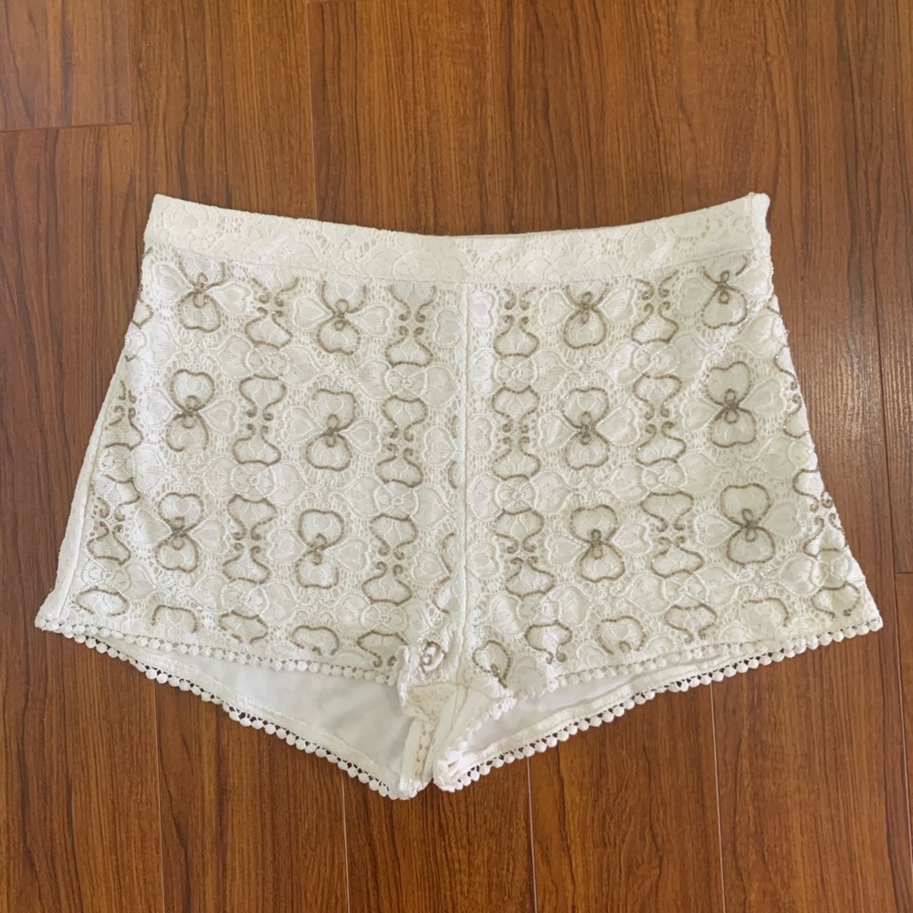 Beaded Lace Shorts